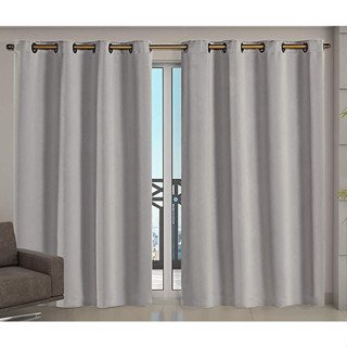 Cortina Blackout Prime Cinza 2,60m X 2,30m Tecido Corta Luz para Janela Sala Quarto Parede Cozinha