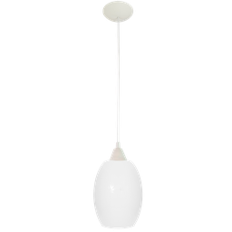 Pendente Moderno Barril Extra Grande Multi Ambientes:branco/branco C/leitoso/110/220 - 1