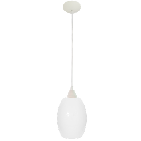 Pendente Moderno Barril Extra Grande Multi Ambientes:branco/branco C/leitoso/110/220