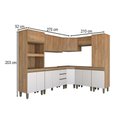 Ver imagem 6 de Cozinha Completa Modulada 14 Portas Gavetas Freijó/off White - Panorama Móveis