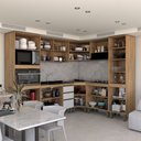 Ver imagem 5 de Cozinha Completa Modulada 14 Portas Gavetas Freijó/off White - Panorama Móveis
