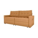 Ver imagem 1 de Sofá Cama Reclinável 2 Lugares 220cm Nayla Boucle Mostarda Matrix