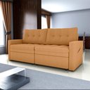 Ver imagem 6 de Sofá Cama Reclinável 2 Lugares 220cm Nayla Boucle Mostarda Matrix