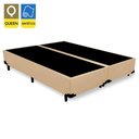 Ver imagem 2 de Cama Box Queen Bipartido Sintético Bege Emth 158x198x40