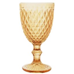Jogo Taças Bico de Abacaxi para Água ou Vinho 6un 300ml - Transparente - 6