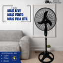 Ver imagem 2 de Ventilador Pedestal de Coluna Ajustável 45cm 110v - 220v Bivolt Tesla