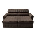 Ver imagem 5 de Sofá Retrátil e Reclinável 2,95m Cama inBox Big Puffer com SoftGel D40 Velupluma Café