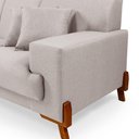 Ver imagem 5 de Sofá Milão 2 Lugares Fixo 159cm Cinza Claro Linho Design Clássico Casa Imperial