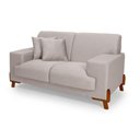 Ver imagem 3 de Sofá Milão 2 Lugares Fixo 159cm Cinza Claro Linho Design Clássico Casa Imperial