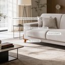 Ver imagem 4 de Sofá Milão 2 Lugares Fixo 159cm Cinza Claro Linho Design Clássico Casa Imperial