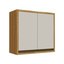Ver imagem 1 de Armário Aéreo Cozinha 80 Cm Tempranillo 2 Portas 100% Mdf Amêndoa/off White - Rio Doce