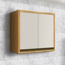 Ver imagem 2 de Armário Aéreo Cozinha 80 Cm Tempranillo 2 Portas 100% Mdf Amêndoa/off White - Rio Doce