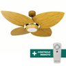 Ventilador de Teto Com Controle Remoto Natuvent Dahlia Led 4 Pás Madeira Freijó 3000k Branco Quente - 1