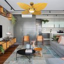 Ver imagem 4 de Ventilador de Teto Com Controle Remoto Natuvent Dahlia Led 4 Pás Madeira Freijó 3000k Branco Quente