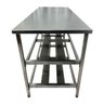 Mesa Aço Inox Industrial 180x70x90 Cm Prateleiro Duplo Fenestrado Nortinox - 3