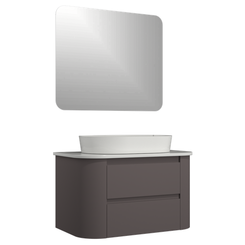 Conjunto Gabinete Suspenso para Banheiro Estela 2g 80cm