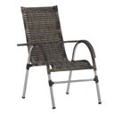 Ver imagem 3 de Kit 4 Cadeiras Vênus Alumínio e Mesa Tampo Tramado para Jardim Trama Original