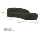 Ver imagem 3 de Divã Recamier Orgânico França 160cm Lado Direito Linho Verde - Amarena Moveis