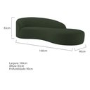 Ver imagem 3 de Divã Recamier Orgânico França 160cm Lado Direito Linho Verde - Amarena Moveis