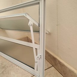 Basculante Banheiro Branco 60x40 Vidro Miniboreal Alumínio - 3