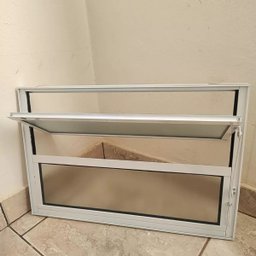 Basculante Banheiro Branco 60x40 Vidro Miniboreal Alumínio - 6