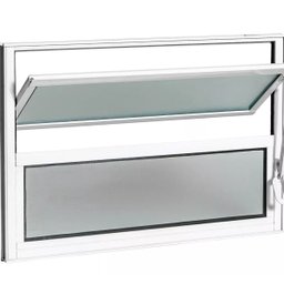 Basculante Banheiro Branco 60x40 Vidro Miniboreal Alumínio - 5