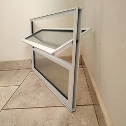 Basculante Banheiro Branco 60x40 Vidro Miniboreal Alumínio - 4