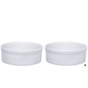 Ver imagem 1 de Kit Comedouro e Bebedouro de Porcelana 600ml Branco Liso