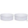 Kit Comedouro e Bebedouro de Porcelana 600ml Branco Liso - 1