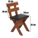 Ver imagem 7 de Conjunto Mesa Madeira Maciça para Churrasco Mel + 4 Bancos Estofados Preto