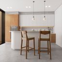 Ver imagem 3 de Banqueta Madeira Maciça Linho Loop 