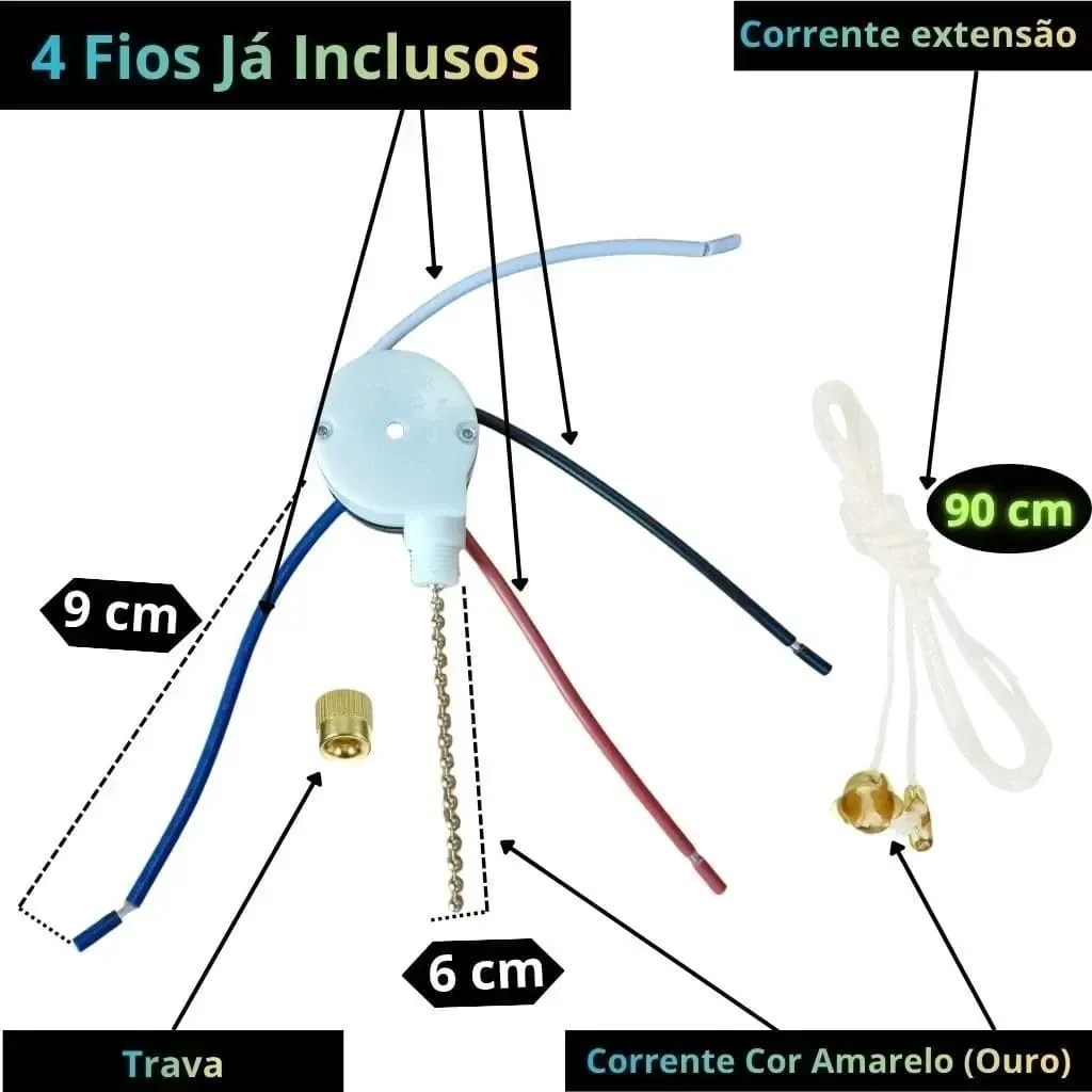 Ver imagem 2 de Interruptor Botão de Ventilador Teto Zing Ear Ze-208s E89885