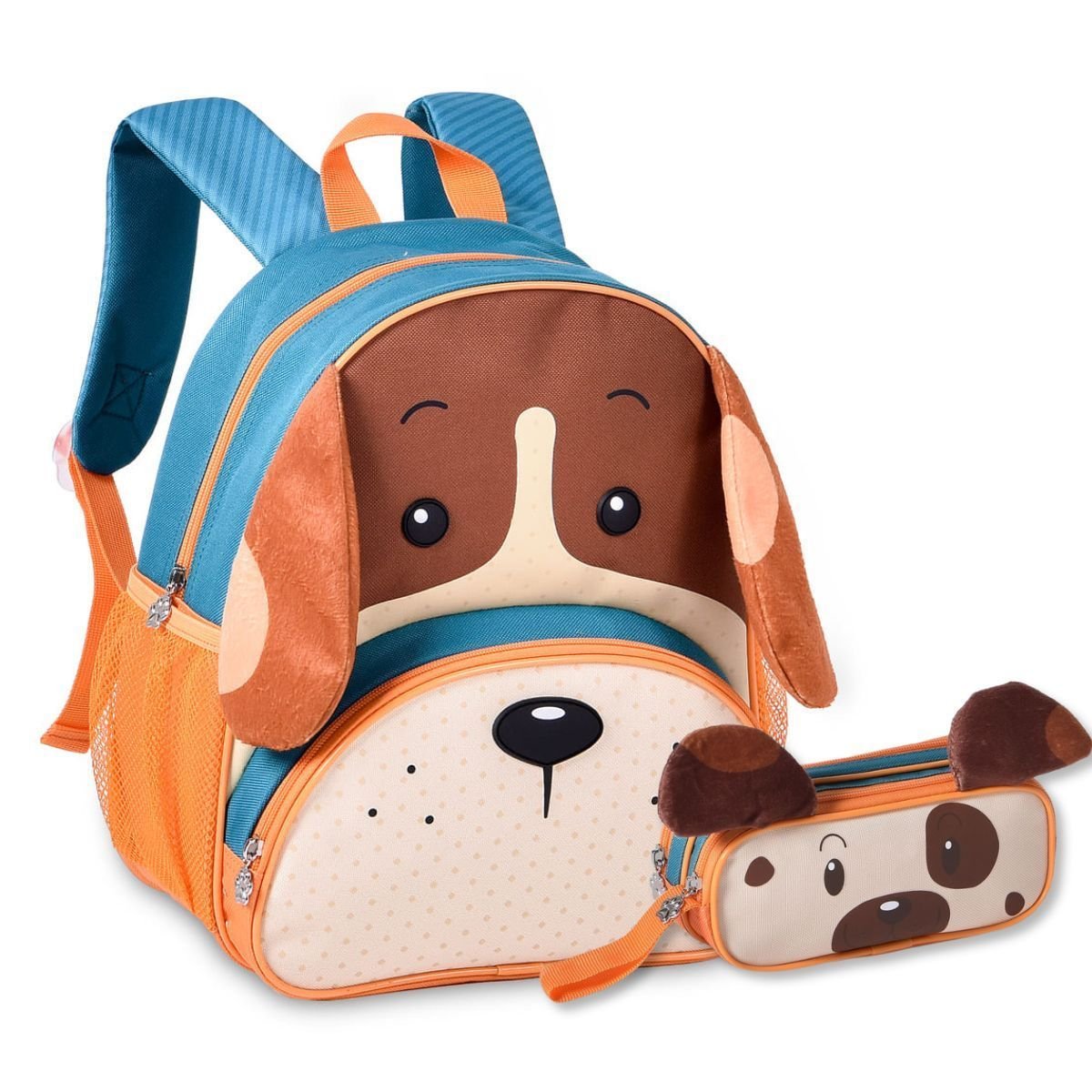 Mochila Escolar Bolsa Infantil Cachorrinho com Estojo Duplo ...