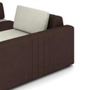 Ver imagem 4 de Sofá Ilha Modular com Puff Encosto Removivel 2,45m Linho e Sintético Bordado Kauai