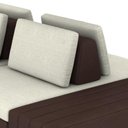 Ver imagem 6 de Sofá Ilha Modular com Puff Encosto Removivel 2,45m Linho e Sintético Bordado Kauai