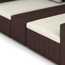 Ver imagem 5 de Sofá Ilha Modular com Puff Encosto Removivel 2,45m Linho e Sintético Bordado Kauai