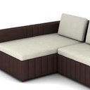 Ver mais imagens de Sofá Ilha Modular com Puff Encosto Removivel 2,45m Linho e Sintético Bordado Kauai