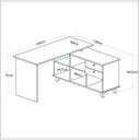 Ver imagem 4 de Kit 2 Peças 1 Escrivaninha Gold com 1 Estante Star