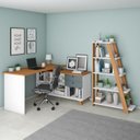 Ver imagem 1 de Kit 2 Peças 1 Escrivaninha Gold com 1 Estante Star