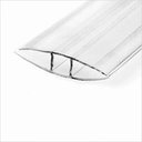 Ver imagem 1 de Perfil H para Policarbontato Aveolar 4/6mm - Cristal - 6 Metros