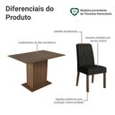 Ver imagem 4 de Conjunto Sala de Jantar Tampo de Madeira 4 Cadeiras Rustic/Oxford Romã Madesa
