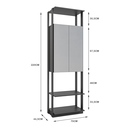 Ver imagem 5 de Módulo Closet com Espelho 2 Portas Clothes 