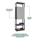 Ver imagem 6 de Módulo Closet com Espelho 2 Portas Clothes 