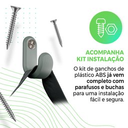 Gancho Inteligente: para Bolsa, Mochila, Multiuso, Organizador, Jaqueta, Toalha-cinza - 4