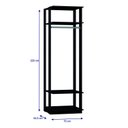 Ver imagem 2 de Módulo Closet com Cabideiro 2 Prateleiras Clothes 