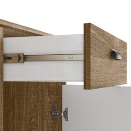 Cozinha Compacta Pepper com Balcão Carvalho/Chumbo - Nicioli - 6