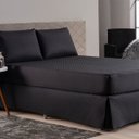 Ver imagem 2 de Protetor de Colção Queen Capa Impermeável 6 Cores Matelado Ultrassonico:preto
