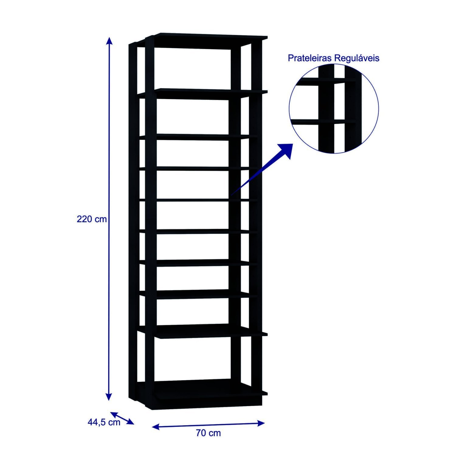 Módulo Closet com 7 Prateleiras Reguláveis Clothes  - 3
