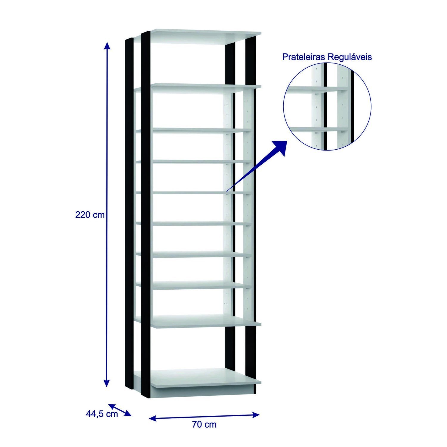 Módulo Closet com 7 Prateleiras Reguláveis Clothes  - 4