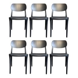 Kit 6 Cadeiras Nanna Empilhável em Polipropileno – Design Moderno para Sala, Cozinha ou Escritório - - 1